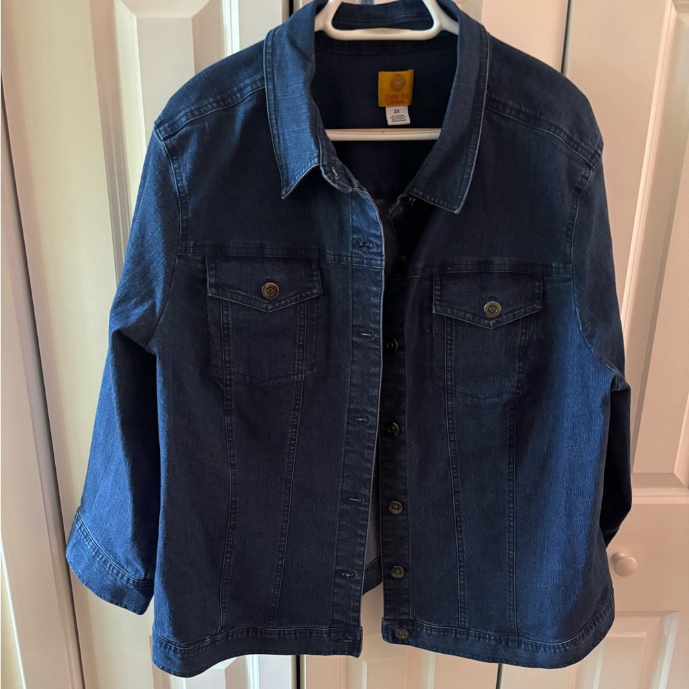 Ruby Rd. Dark Blue Denim Jean Jacket
